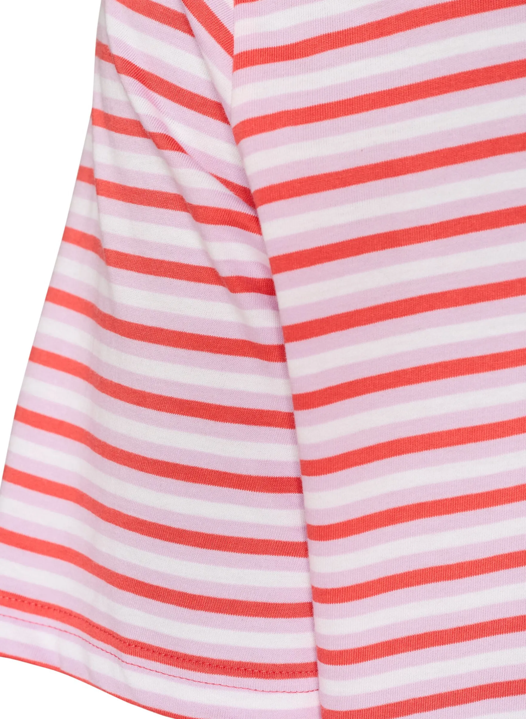 Langes oversized T-Shirt aus Bio-Baumwolle mit Streifen