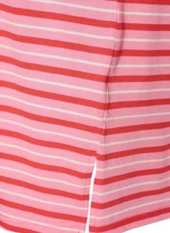Langes oversized T-Shirt aus Bio-Baumwolle mit Streifen