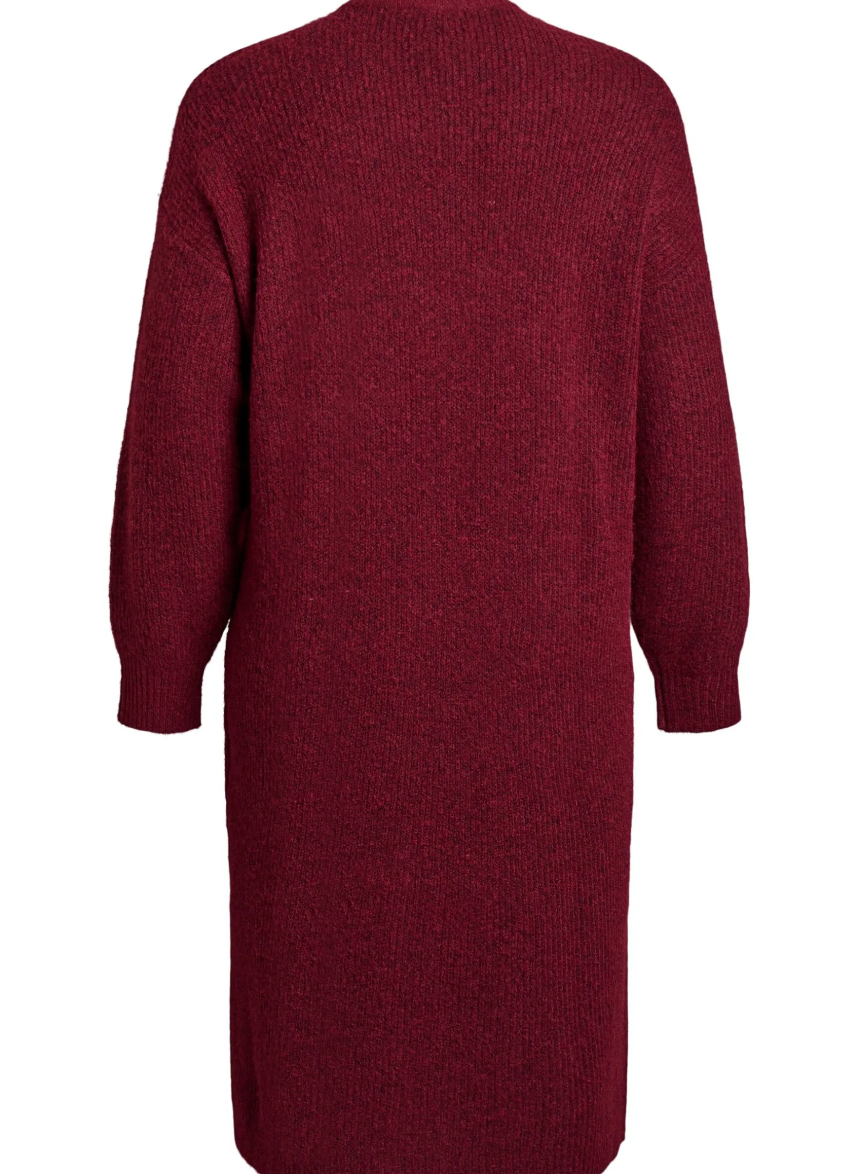 Langes Strickkleid mit hohem Kragen