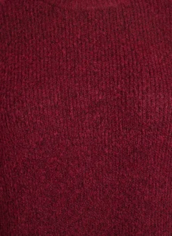 Langes Strickkleid mit hohem Kragen