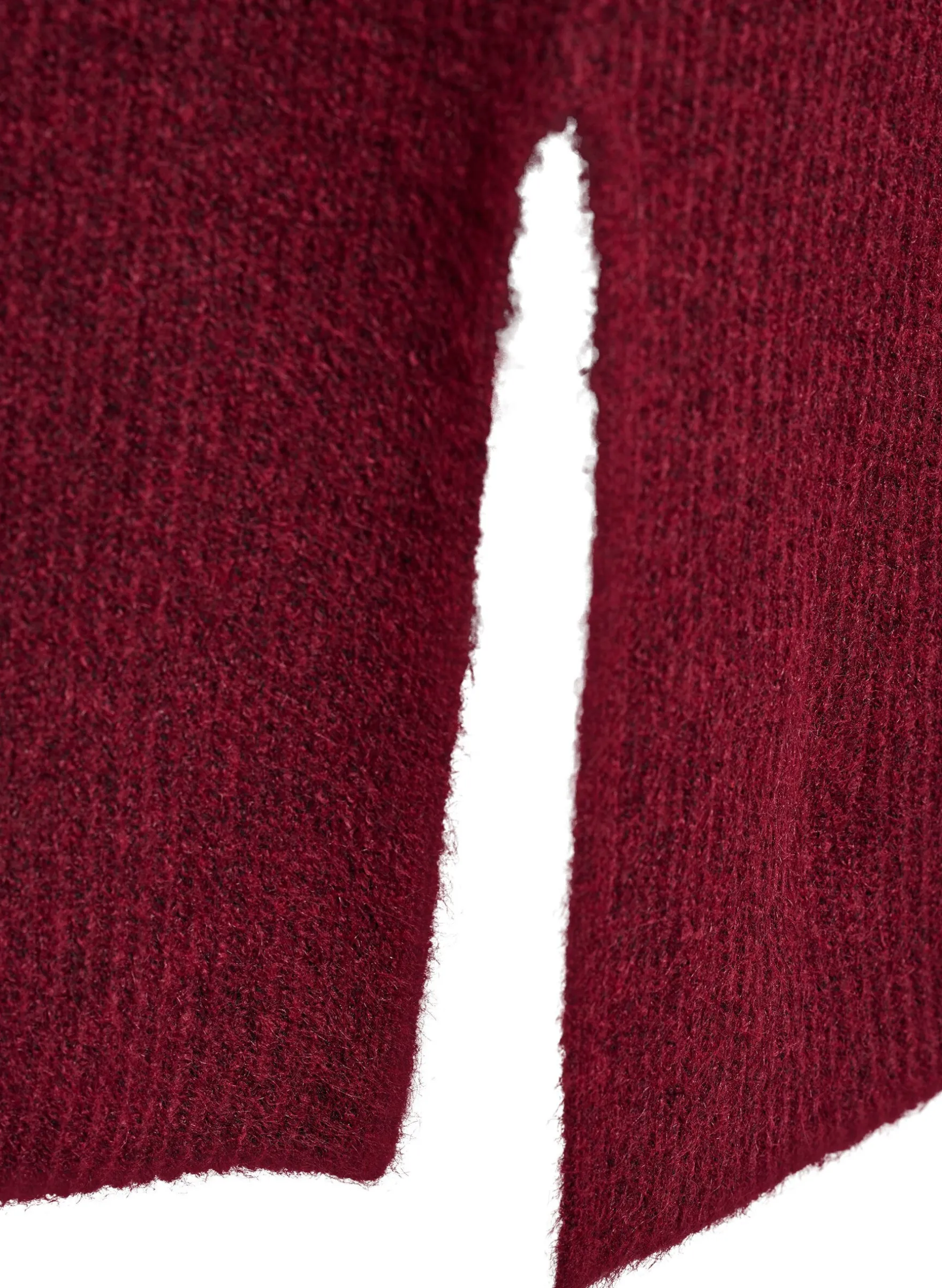 Langes Strickkleid mit hohem Kragen