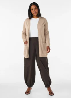 Lange Strickjacke aus einer Viskosemischung