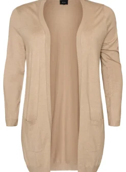 Lange Strickjacke aus einer Viskosemischung