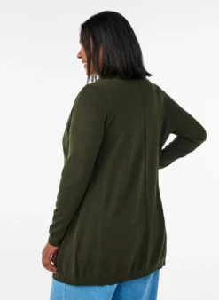 Lange Strickjacke aus einer Viskosemischung