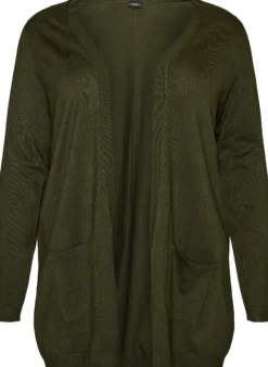 Lange Strickjacke aus einer Viskosemischung
