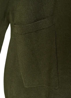 Lange Strickjacke aus einer Viskosemischung