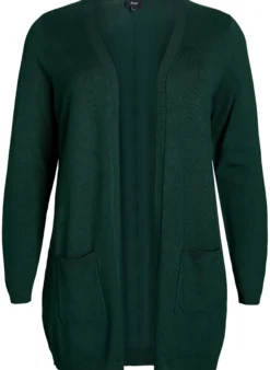 Lange Strickjacke aus Viskose-Mischung
