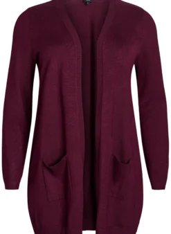 Lange Strickjacke aus Viskose-Mischung