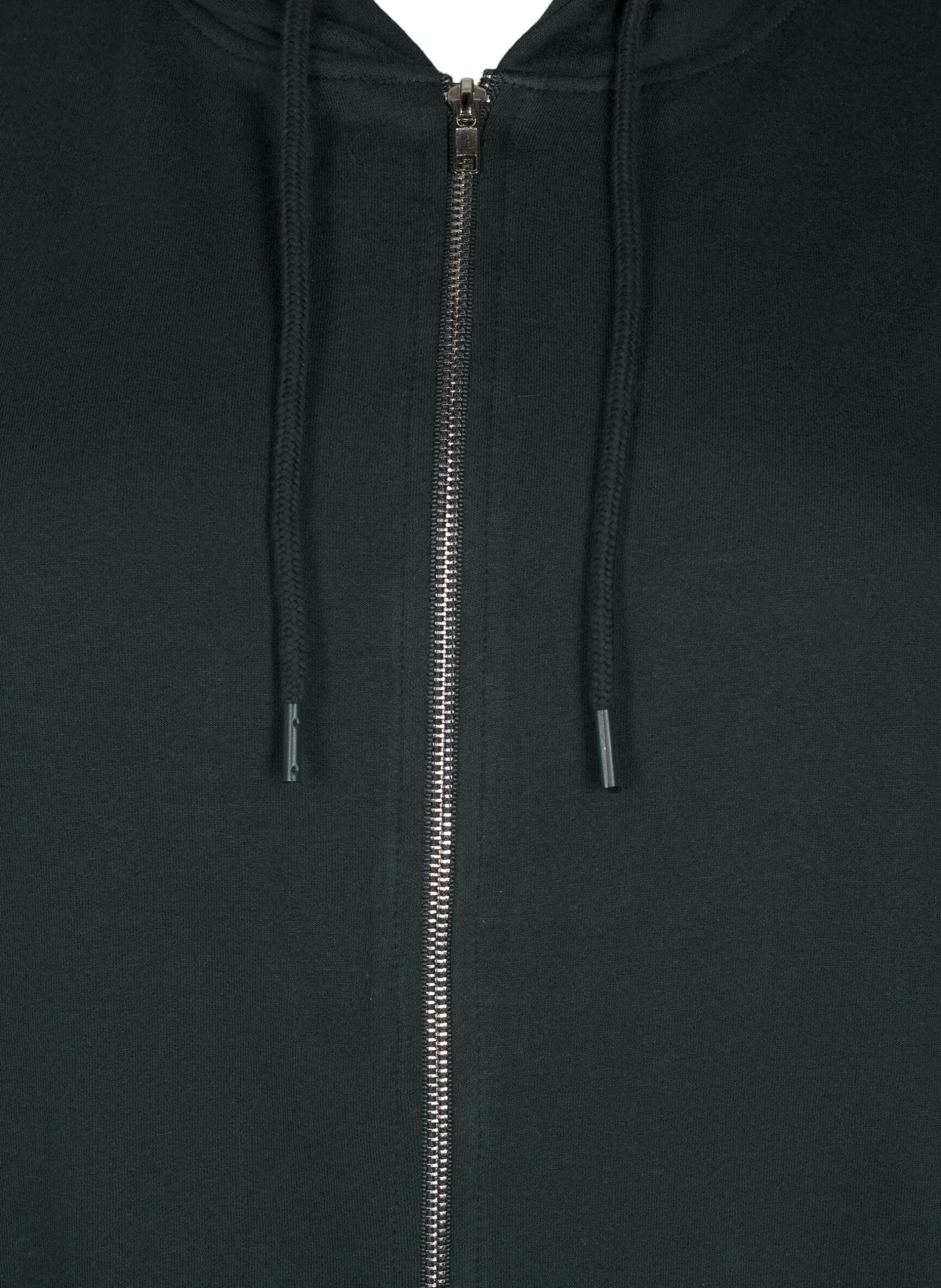 Lange Sweatjacke aus Baumwolle mit Kapuze