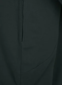 Lange Sweatjacke aus Baumwolle mit Kapuze