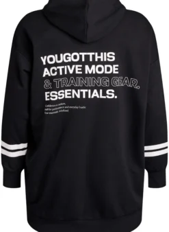 Lange Sweat-Strickjacke mit Printdetails