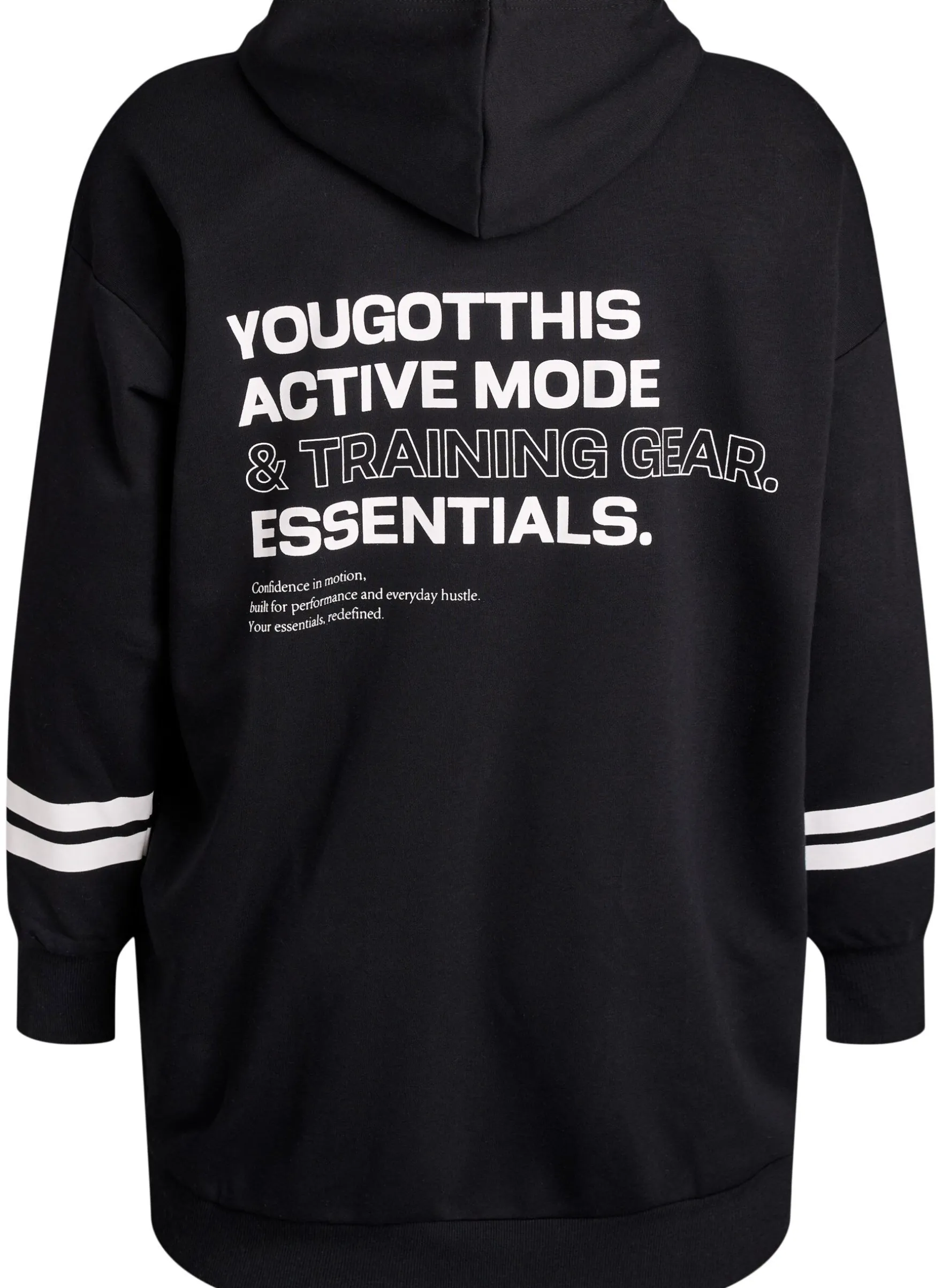 Lange Sweat-Strickjacke mit Printdetails