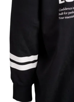 Lange Sweat-Strickjacke mit Printdetails