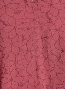 Langärmelige Bluse mit Blumenstickerei