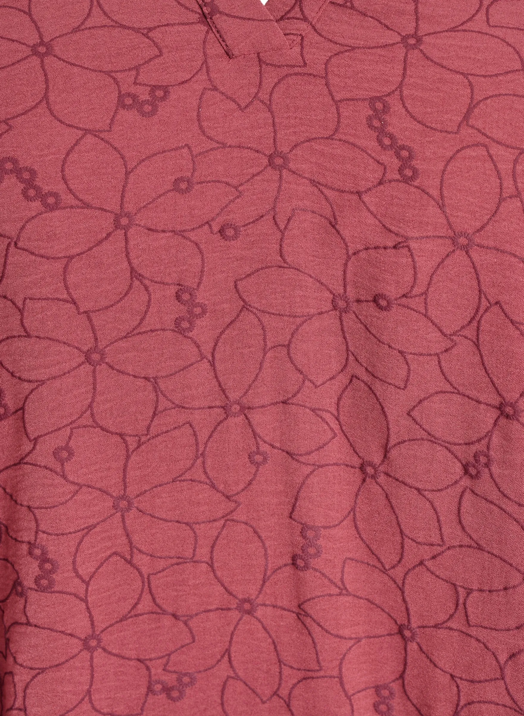 Langärmelige Bluse mit Blumenstickerei