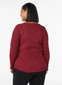 Langärmelige Bluse mit Strasssteinen