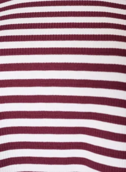 Langärmeliges Nachtoberteil aus geripptem Jersey mit Streifen