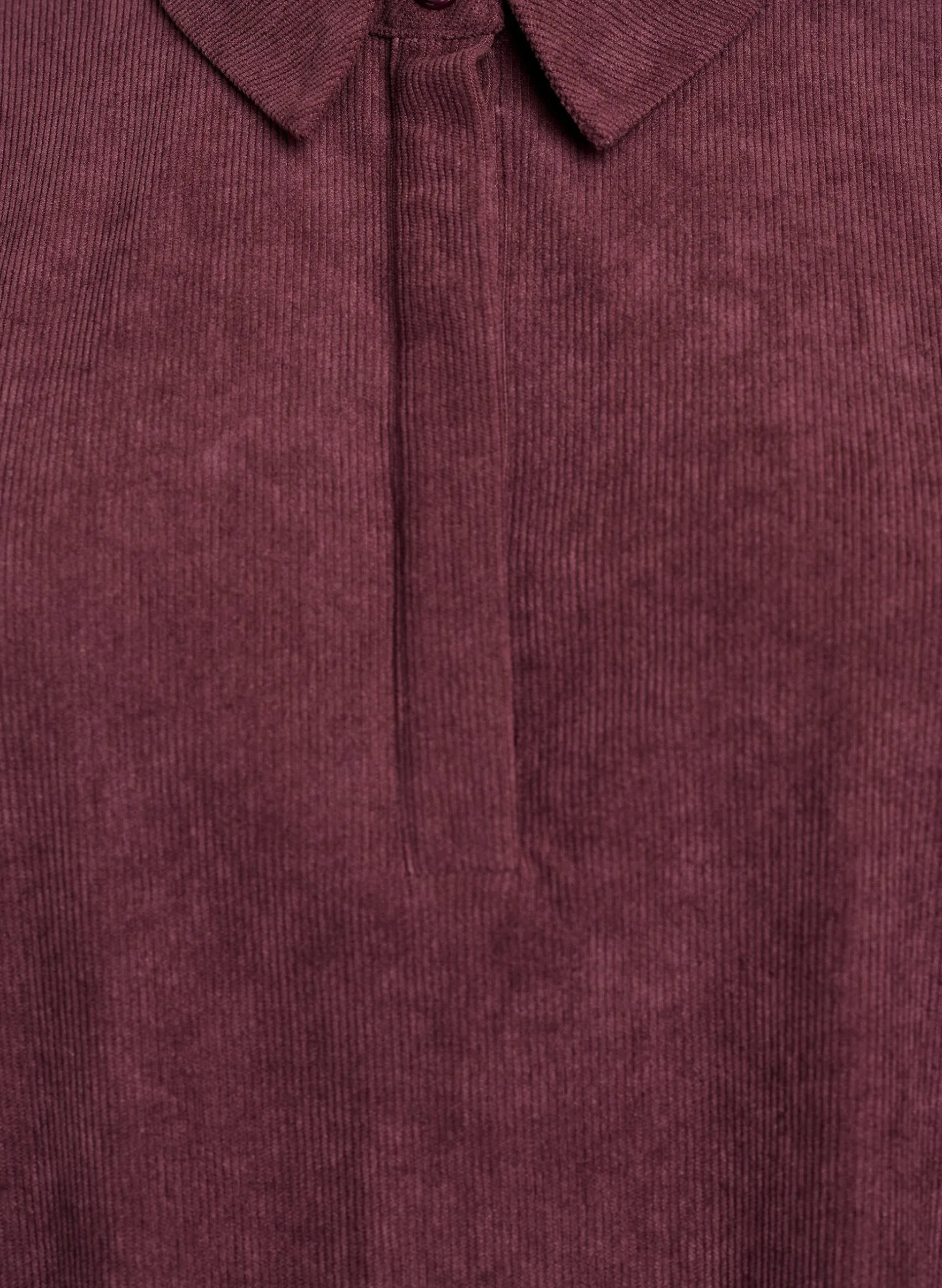 Langärmlige Bluse aus Cord