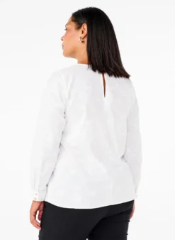Langärmlige Bluse mit Stickereien