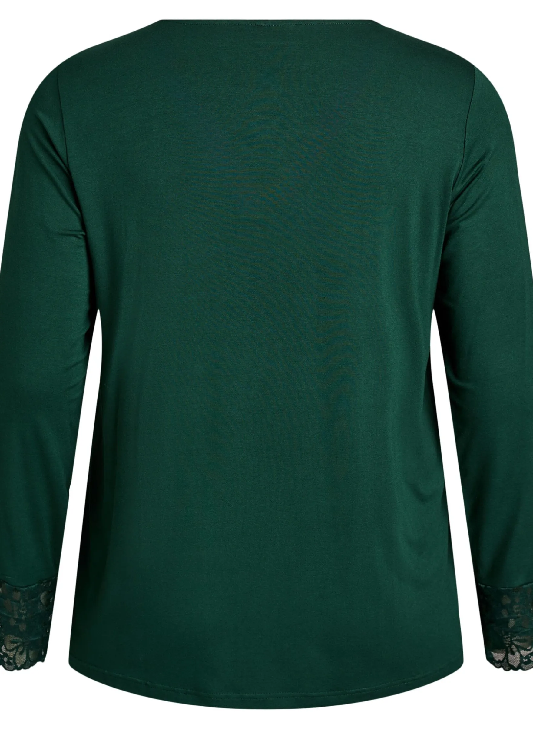 Langärmliges Pyjamaoberteil mit Spitzendetails