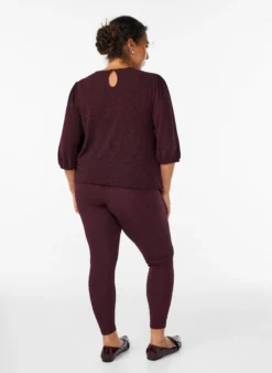 Leggings mit Glitzermuster