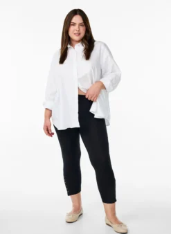 3/4 Leggings mit Knöpfen