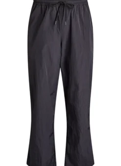 Leichte Hose mit Kontrastpaspeln und hoher Taille