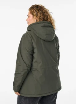 Leichter, gepolsterter Parka mit teddygefütterter Kapuze