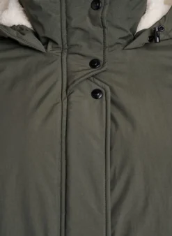 Leichter, gepolsterter Parka mit teddygefütterter Kapuze