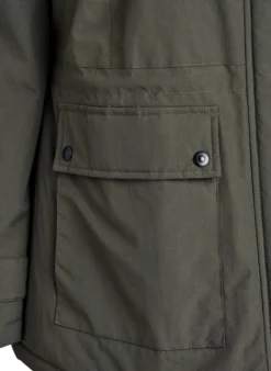 Leichter, gepolsterter Parka mit teddygefütterter Kapuze