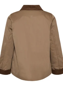 Leicht wattierte Jacke mit Cordkragen