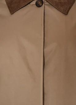 Leicht wattierte Jacke mit Cordkragen
