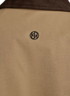 Leicht wattierte Jacke mit Cordkragen