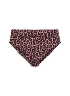 Leopard Bikinihose mit hoher Taille