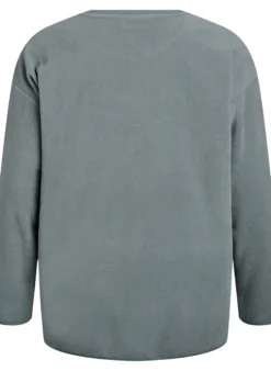 Lockere Bluse aus Fleece mit Taschen
