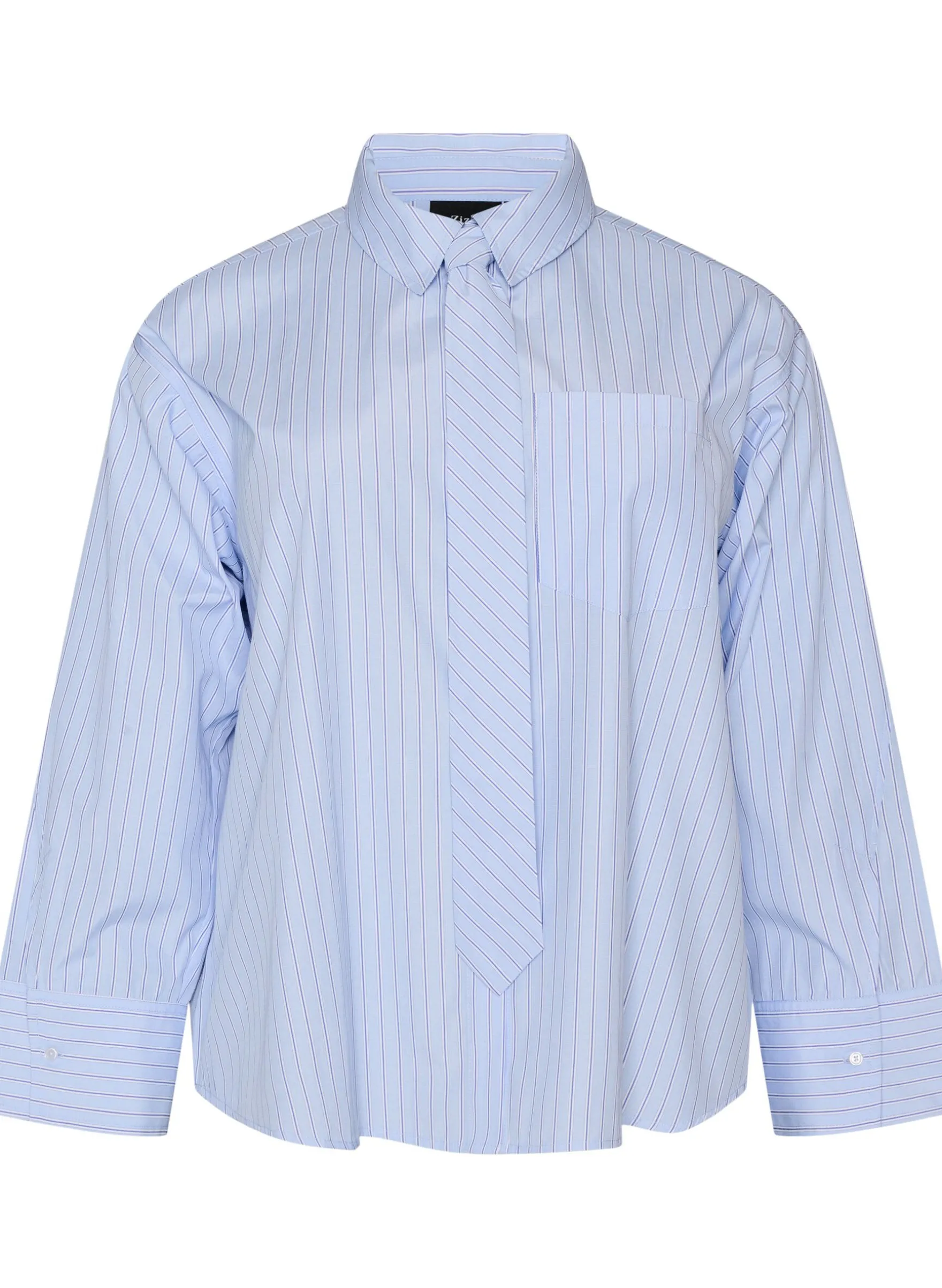 Lockere Bluse mit Bindeband
