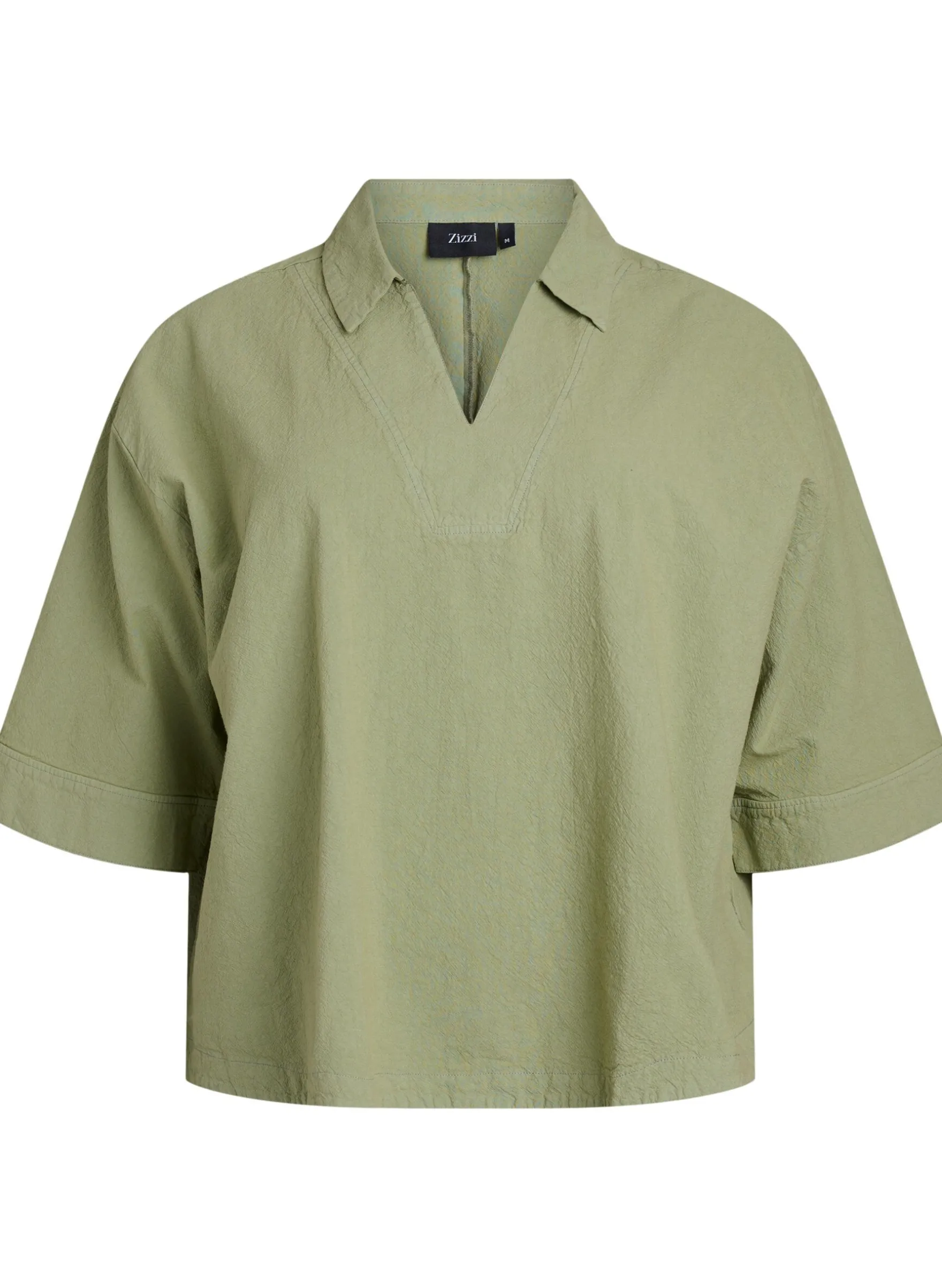 Lockere Bluse mit Kragen und 1/2 Ärmeln