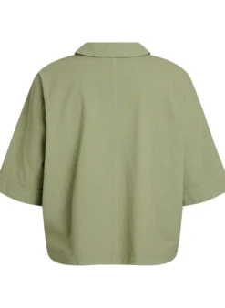 Lockere Bluse mit Kragen und 1/2 Ärmeln