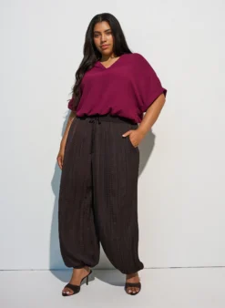 Lockere Bluse mit kurzen Ärmeln