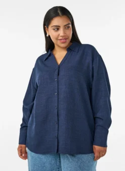 Lockere Bluse mit V-Ausschnitt