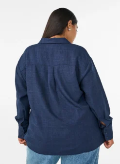 Lockere Bluse mit V-Ausschnitt