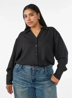 Lockere Bluse mit V-Ausschnitt
