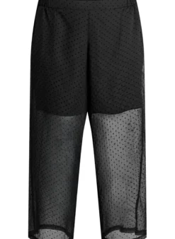 Lockere Hose aus Chiffon mit Punkten