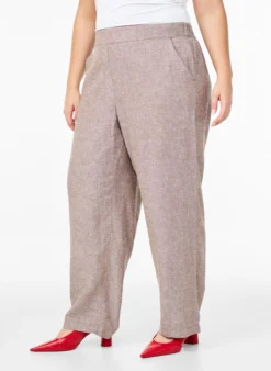 Lockere Hose aus Leinen und Viskose