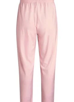 Lockere Hose aus Velours mit hoher Taille und Taschen