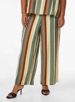 Lockere Hose aus Viskose mit Streifen