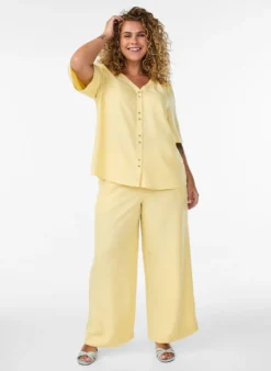 Lockere Hose mit elastischem Bund und Taschen