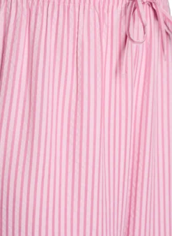Lockere Pyjamahose aus Seersucker mit hoher Taille
