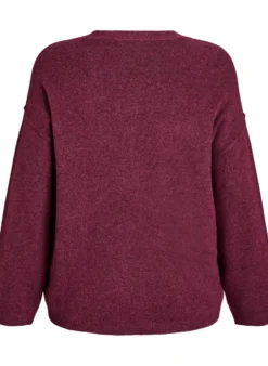 Lockerer Strickpullover mit Kontrastnähten