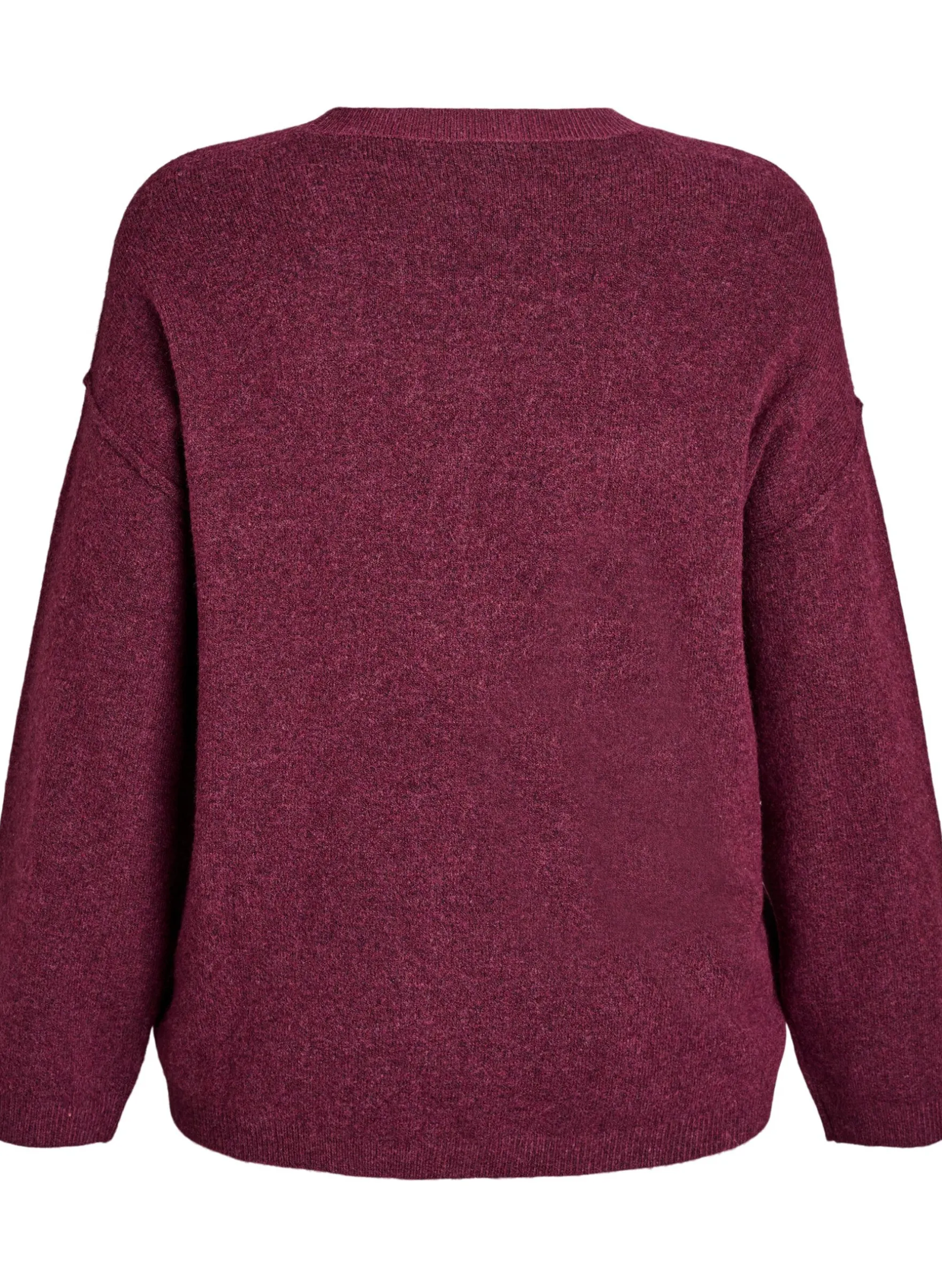 Lockerer Strickpullover mit Kontrastnähten